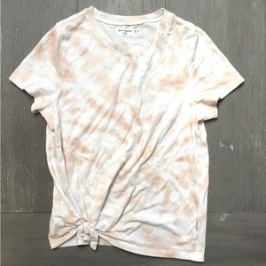 Abercrombie kids pink tie die tee shirt 13/14 tie up
